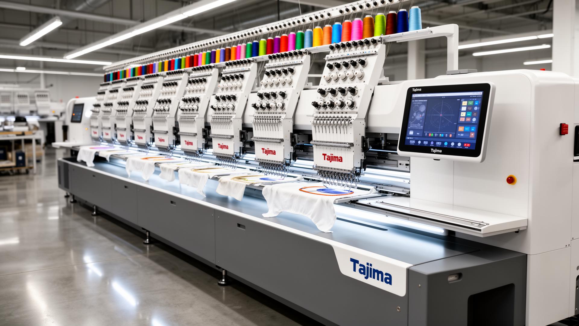 Tajima 12-head commercial embroidery machine
